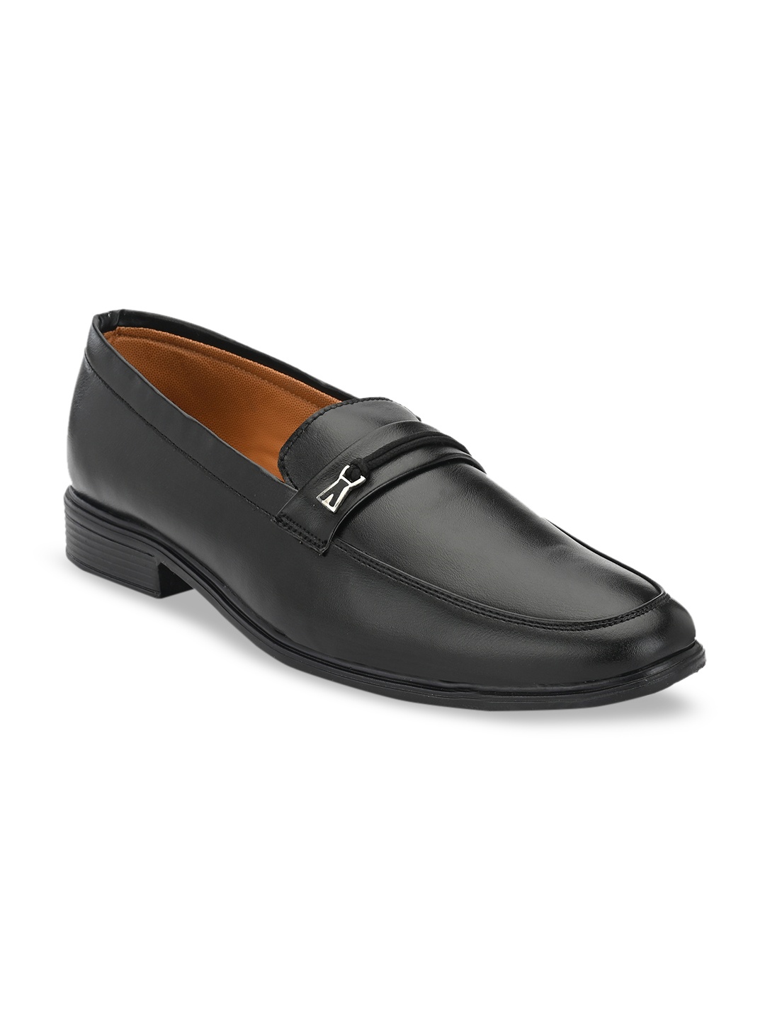 

Prolific Men Black Solid Formal Slip-On Shoes