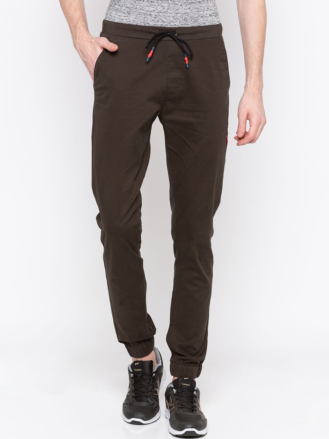 

SPYKAR Men Brown Slim Fit Solid Joggers