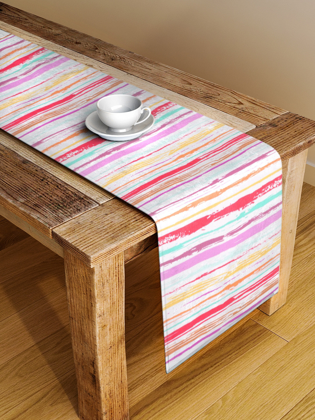 

Alina decor White & Red Digital Printed Table Runner