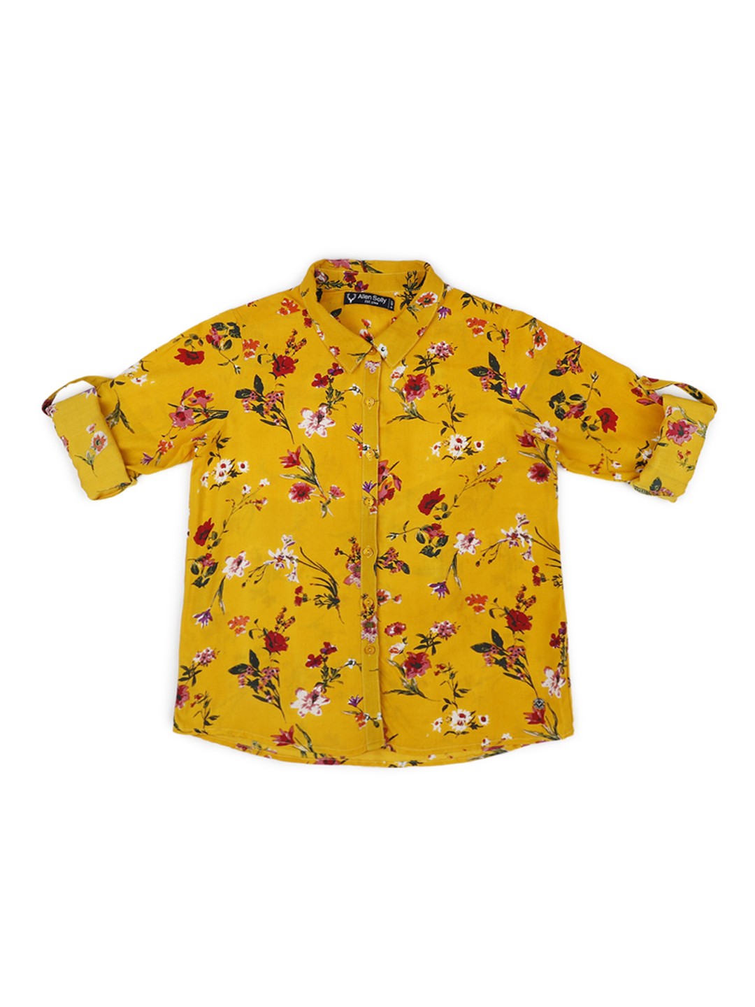 

Allen Solly Junior Boys Yellow Regular Fit Printed Casual Shirt