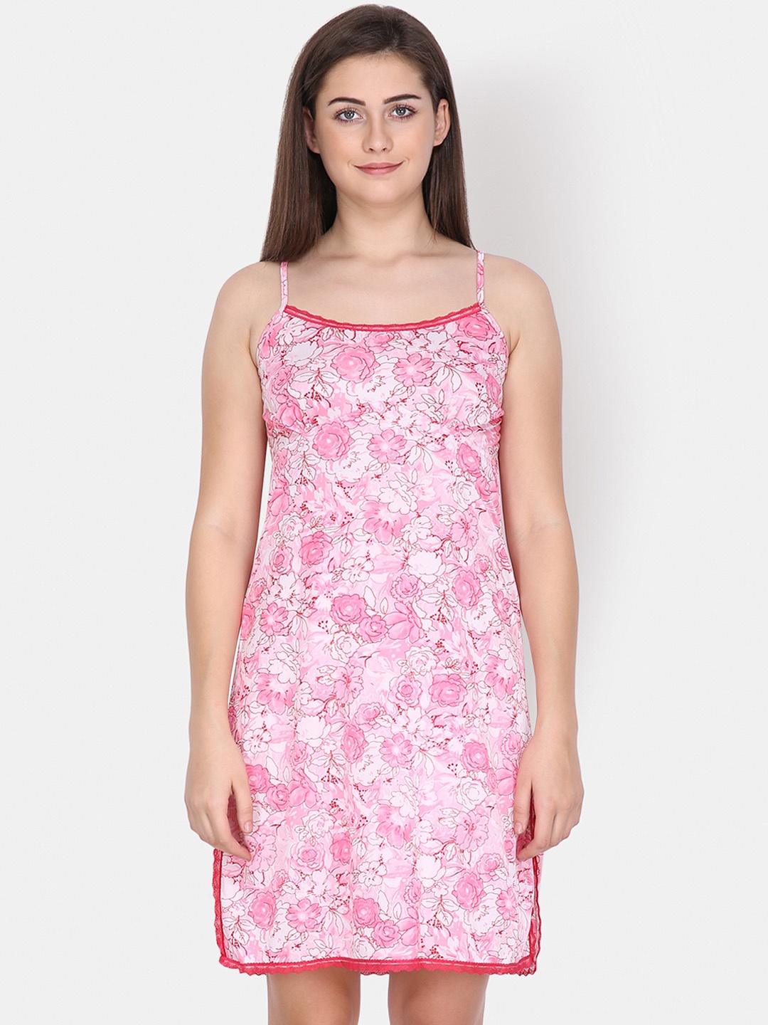 

Klamotten Pink & White Printed Nightdress DB9R26