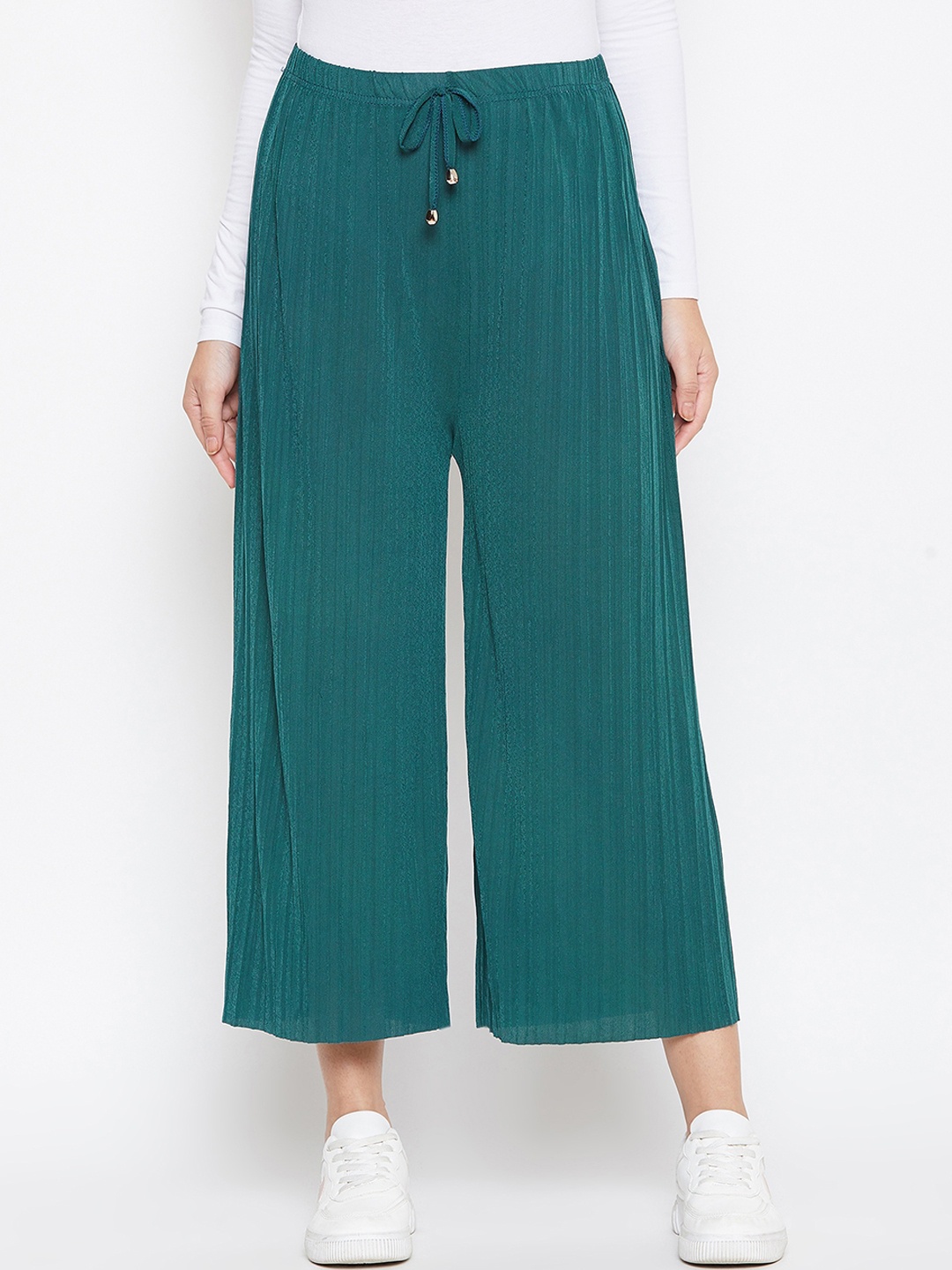 

Camey Women Green Solid Straight Palazzos