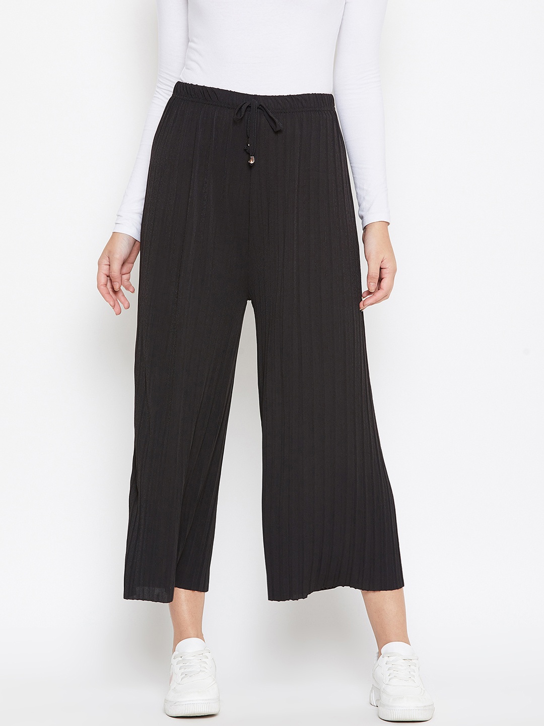 

Camey Women Black Solid Straight Palazzos