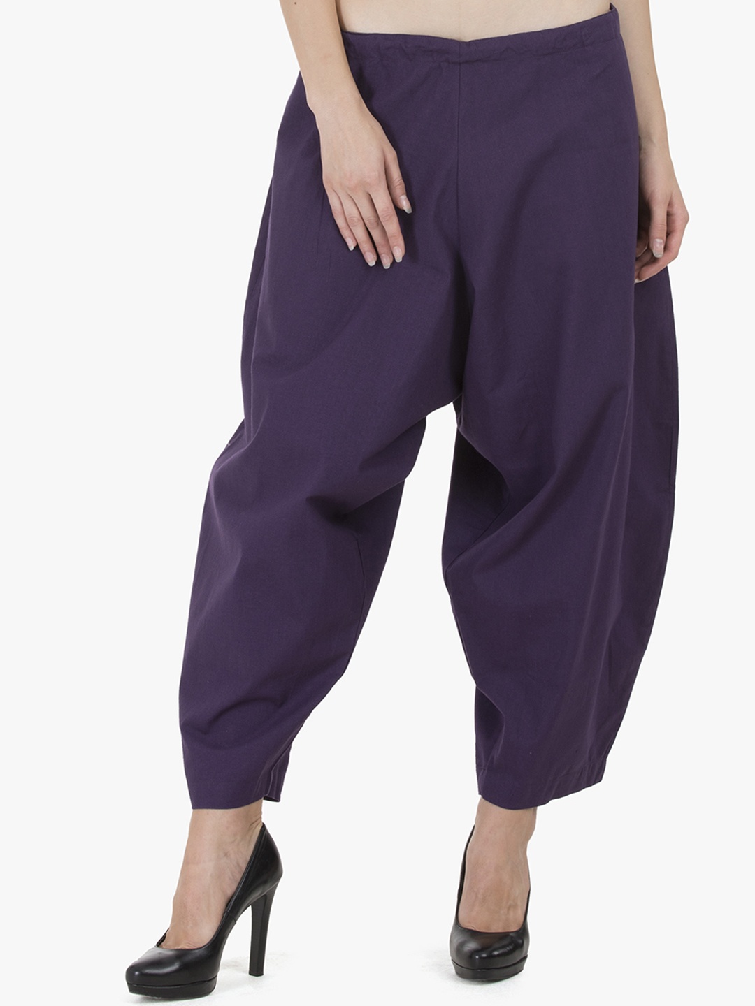

GRASS by Gitika Goyal Women Purple Loose Fit Solid Jodhpuris