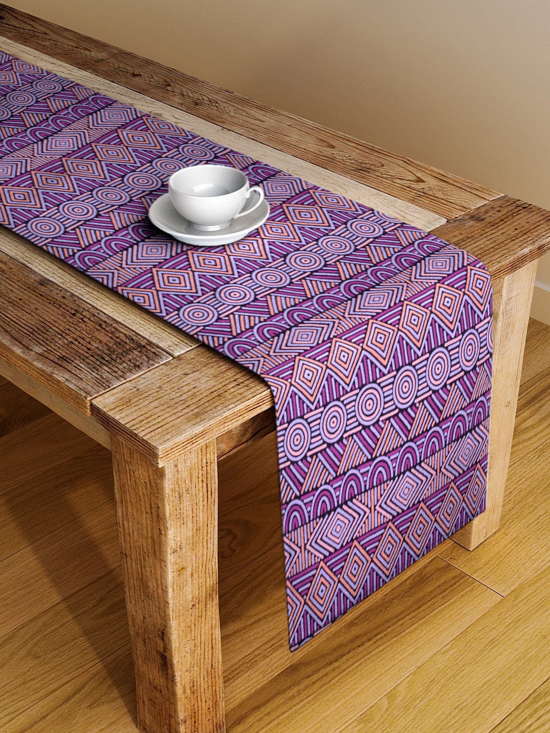 

Alina decor Purple & Pink Digital Printed Table Runner