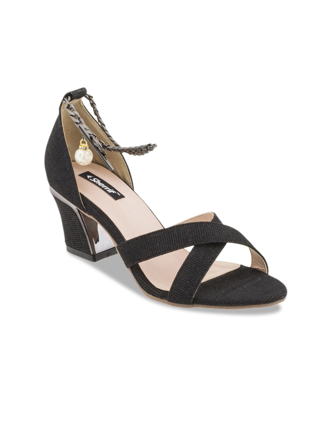 

Sherrif Shoes Women Black Solid Sandals