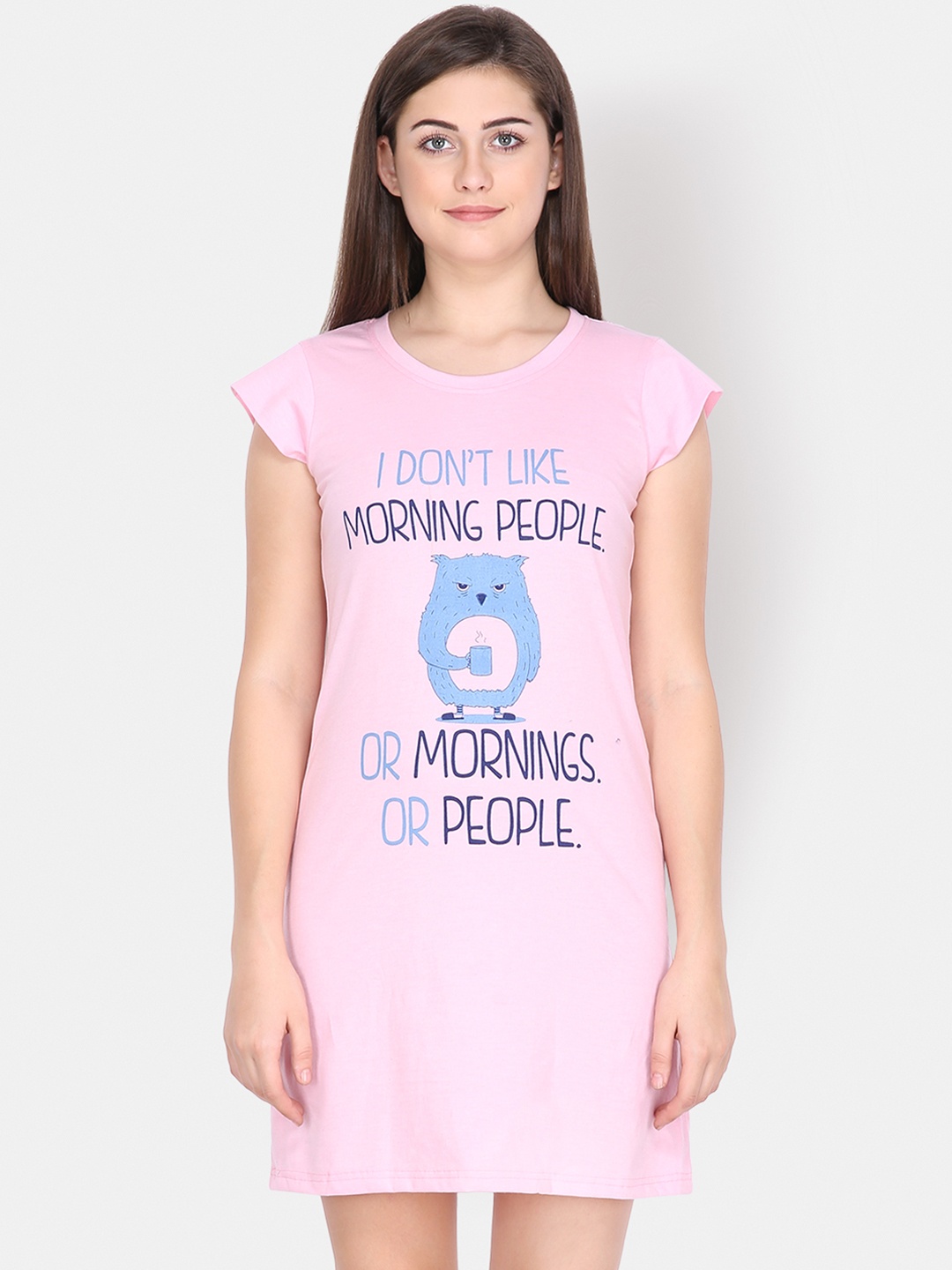 

Klamotten Pink Printed Sleep Shirt