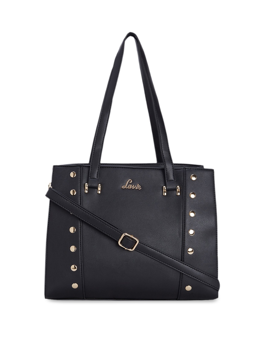 

Lavie Black Embellished Handheld Bag