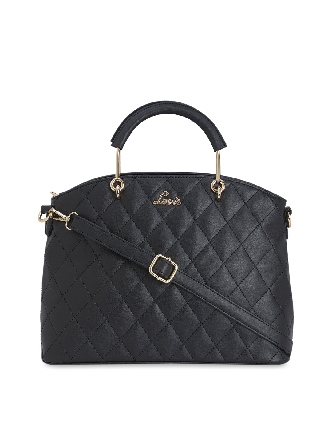 

Lavie Black Textured Handheld Bag