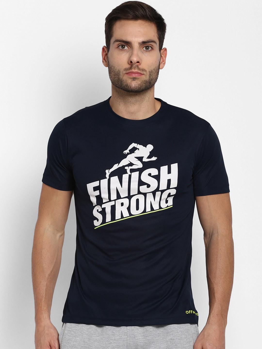 

OFF LIMITS Men Navy Blue Printed Round Neck T-shirt