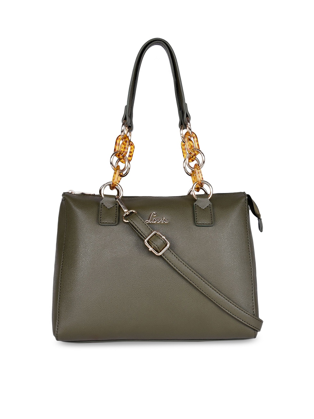 

Lavie Green Solid Handheld Bag