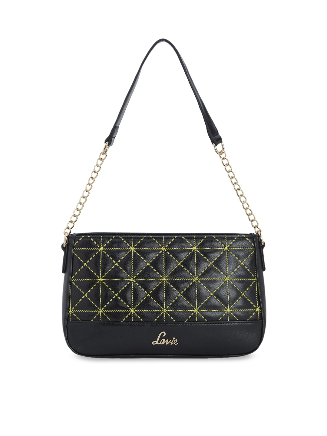 

Lavie Black Checked Handheld Bag