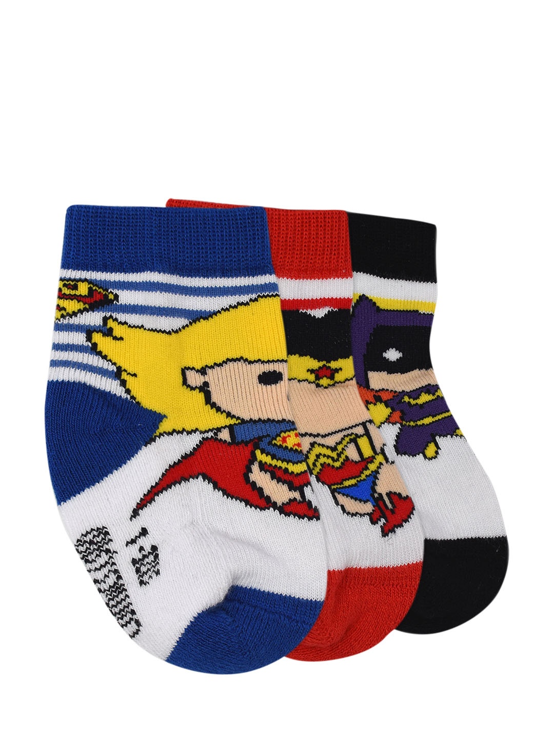 

Justice League Kids Pack of 3 Assorted Patterned Ankle-Length Socks