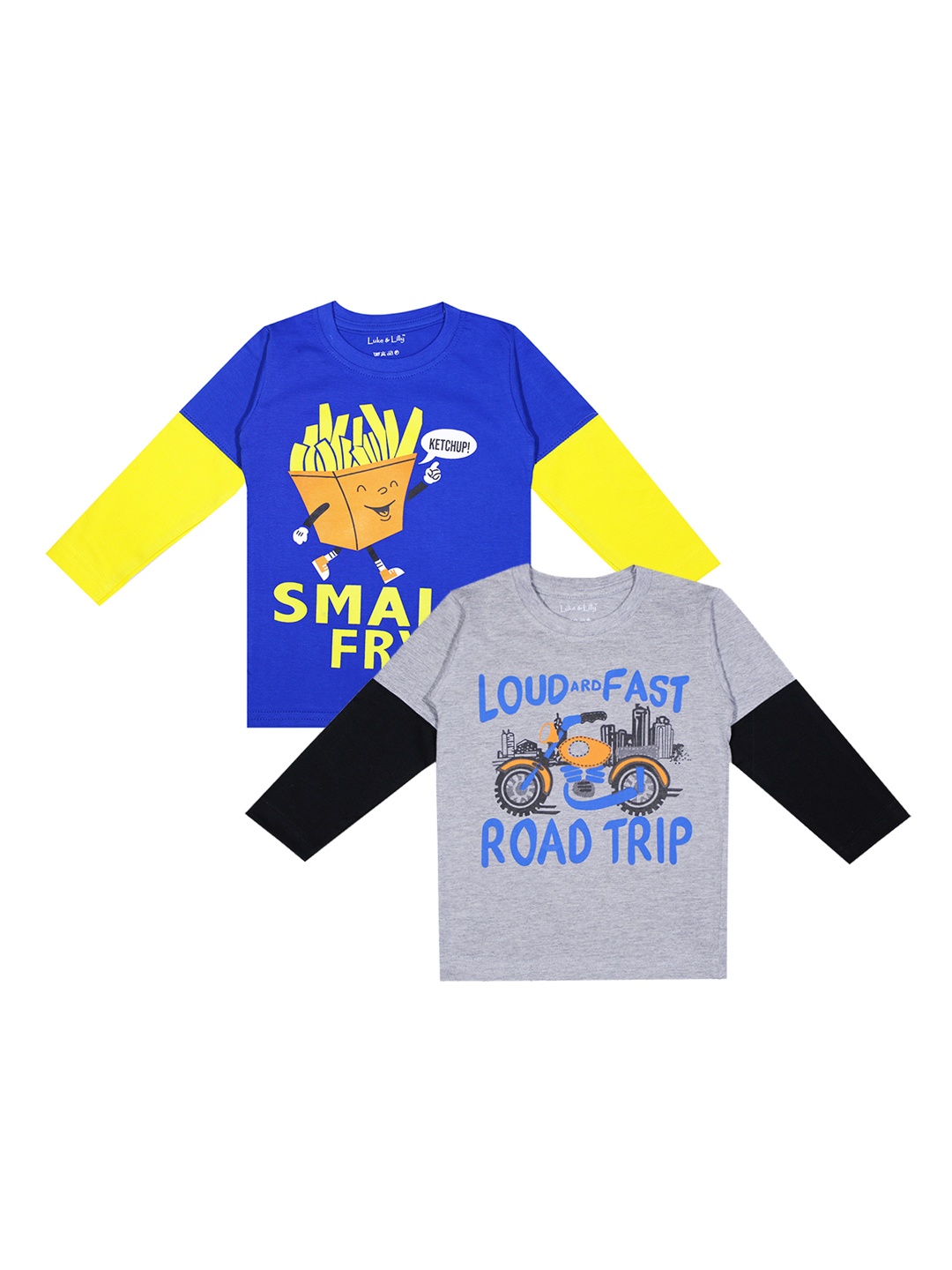 

Luke & Lilly Boys Pack of 2 Round Neck T-shirts, Navy blue