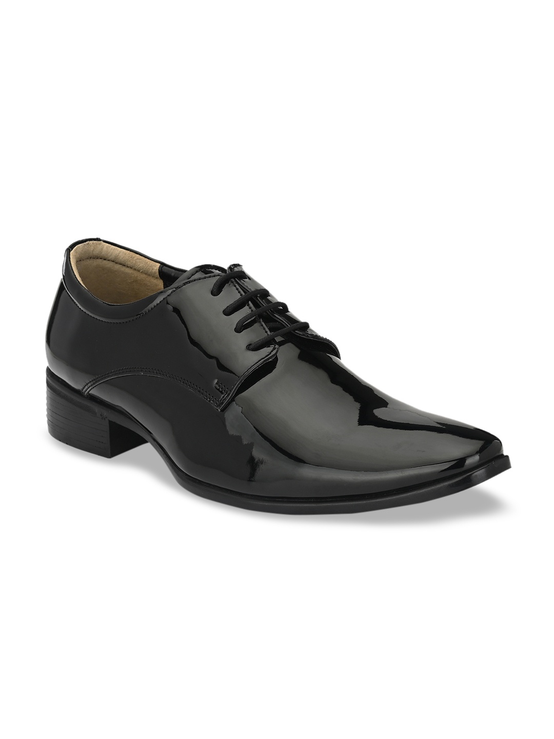

Delize Men Black Solid Formal Derbys