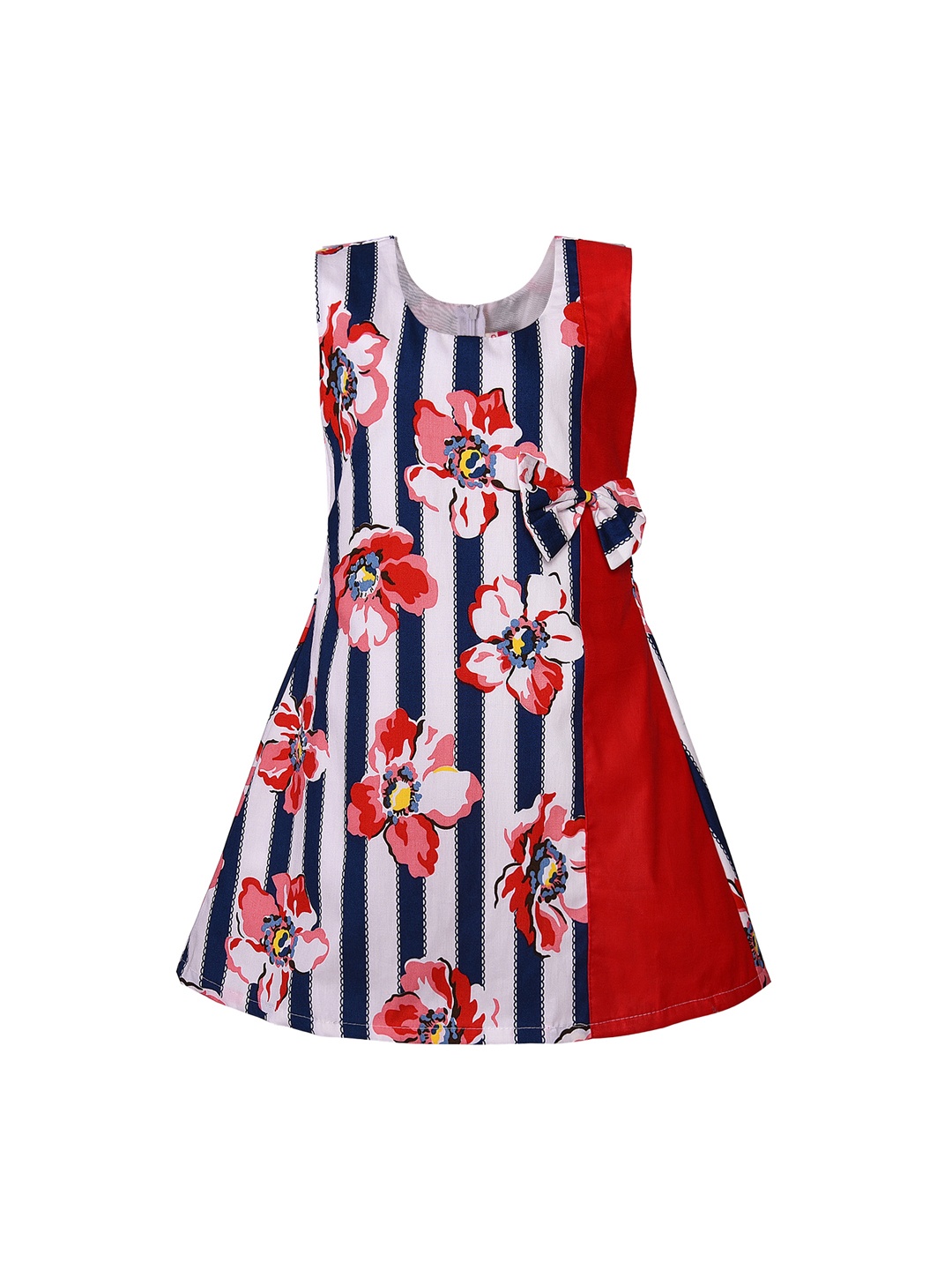 

Wish Karo Girls Red & White Printed Fit and Flare Dress