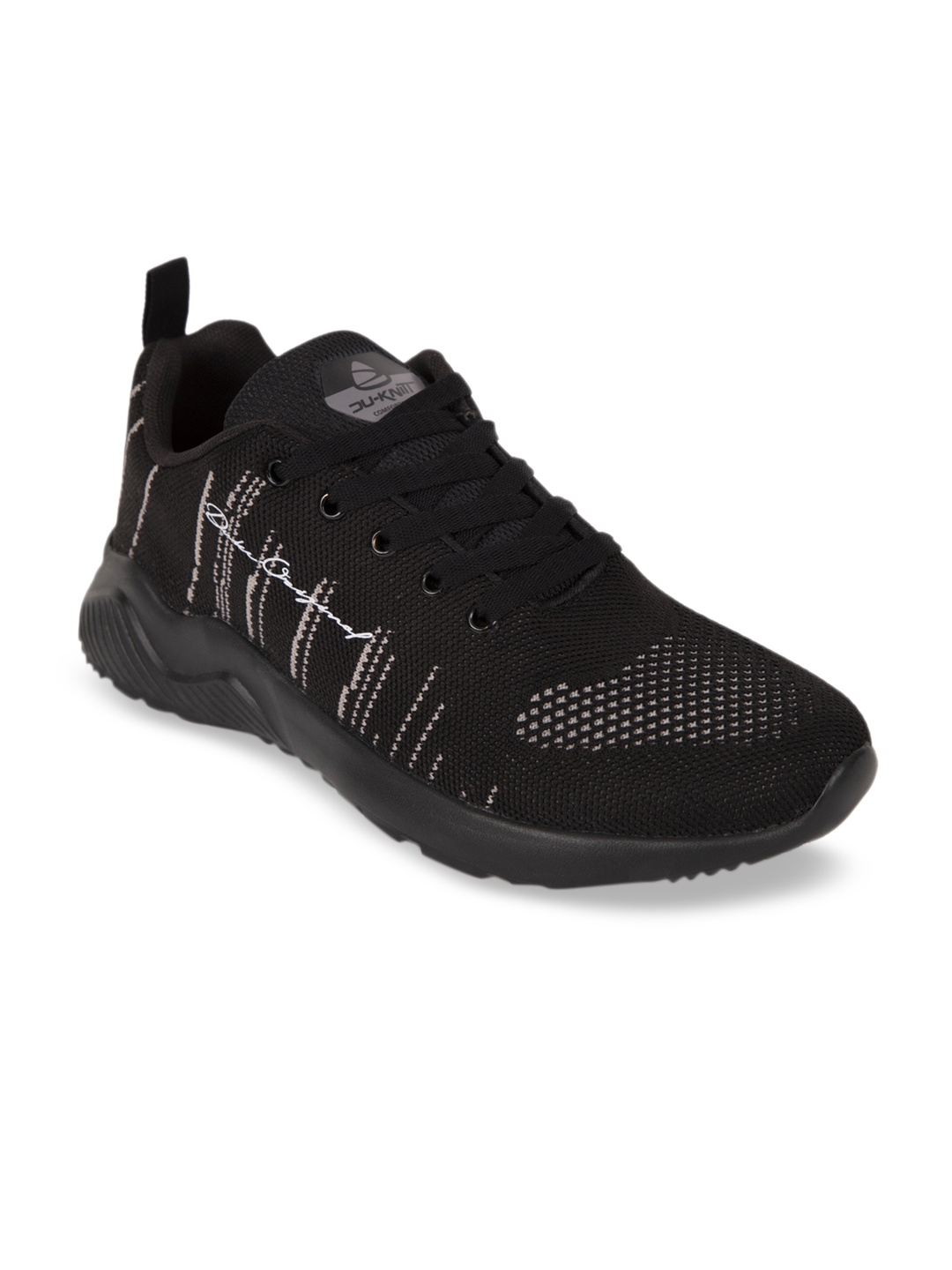 

Duke Men Black Textile Running Shoes
