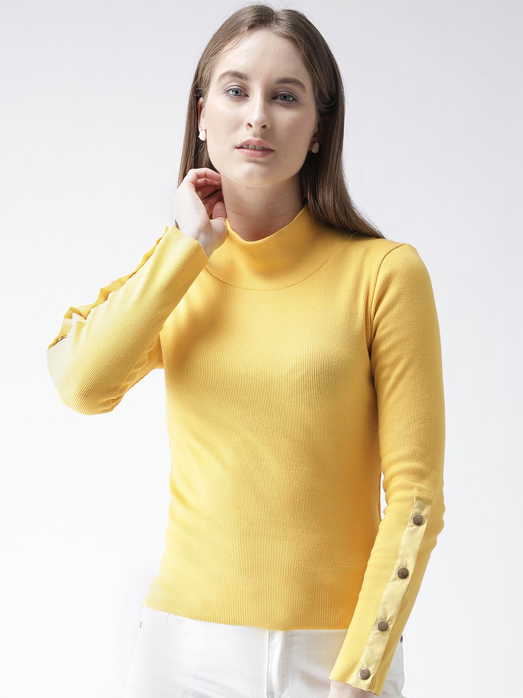 

KASSUALLY Women Yellow Solid Top