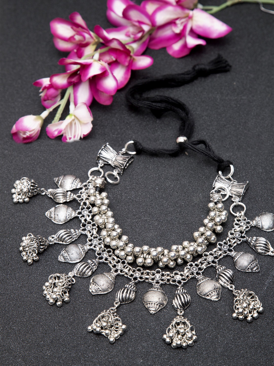 

Moedbuille Silver-Plated Handcrafted Tribal Necklace