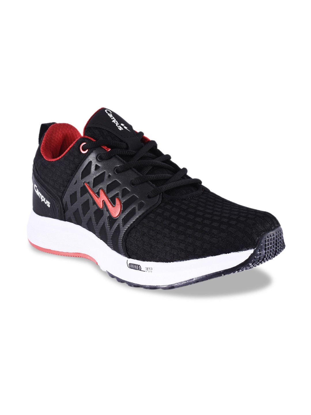 

Campus Men Black Mesh Running Shoes
