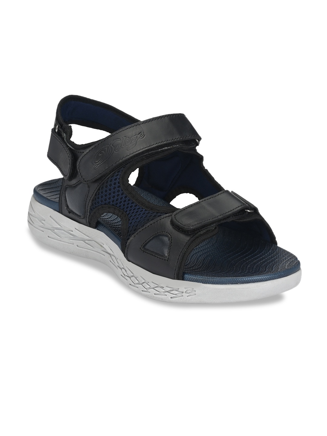 

Delize Men Blue & Black Comfort Sandals