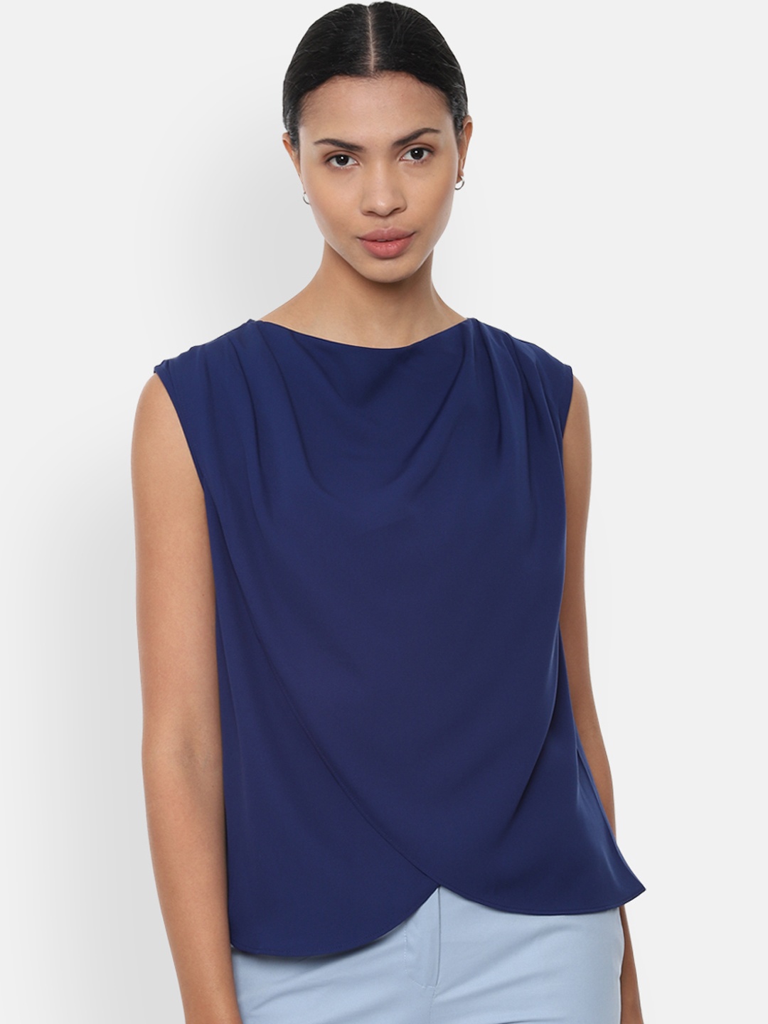 

Van Heusen Woman Women Blue Solid Top