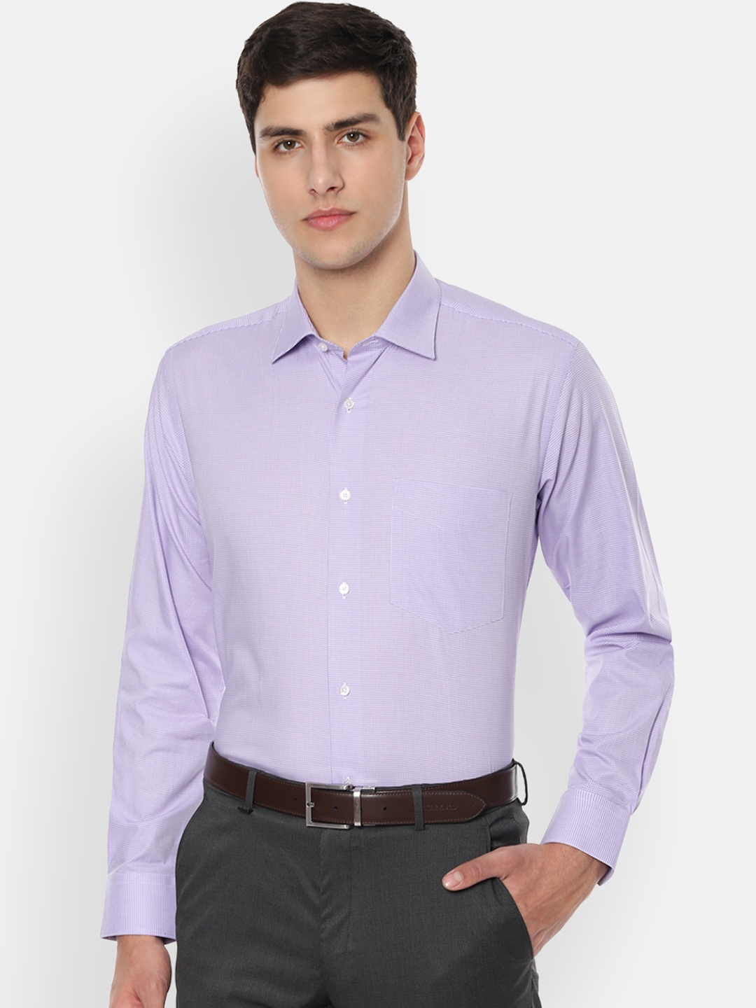 

Van Heusen Men Purple Regular Fit Printed Formal Shirt