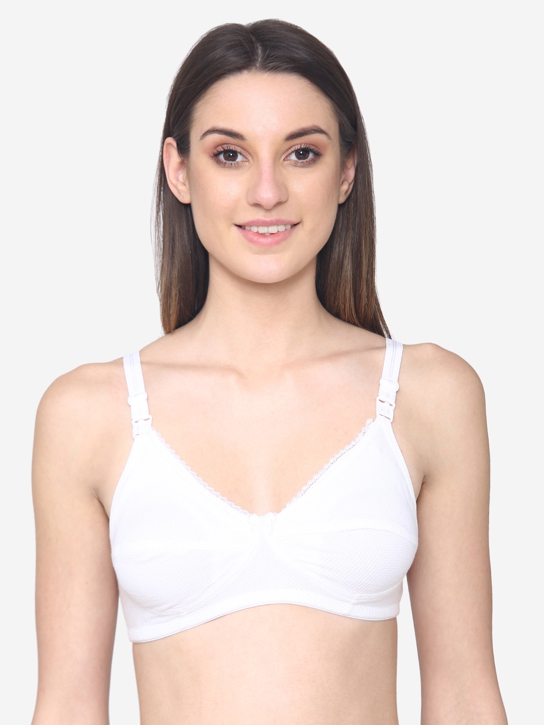 

N-Gal White Solid Non-Wired Non Padded Maternity Bra NBRA01