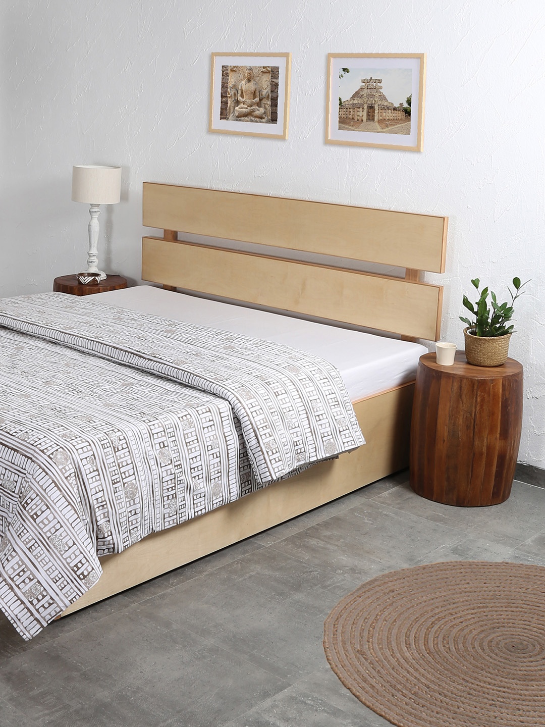 

House This Grey & White Printed Double Bed Duvet Cover