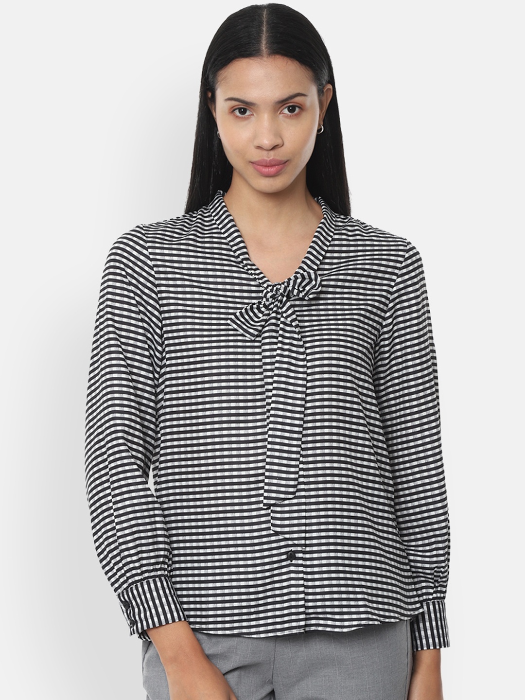 

Van Heusen Woman Black Striped Top