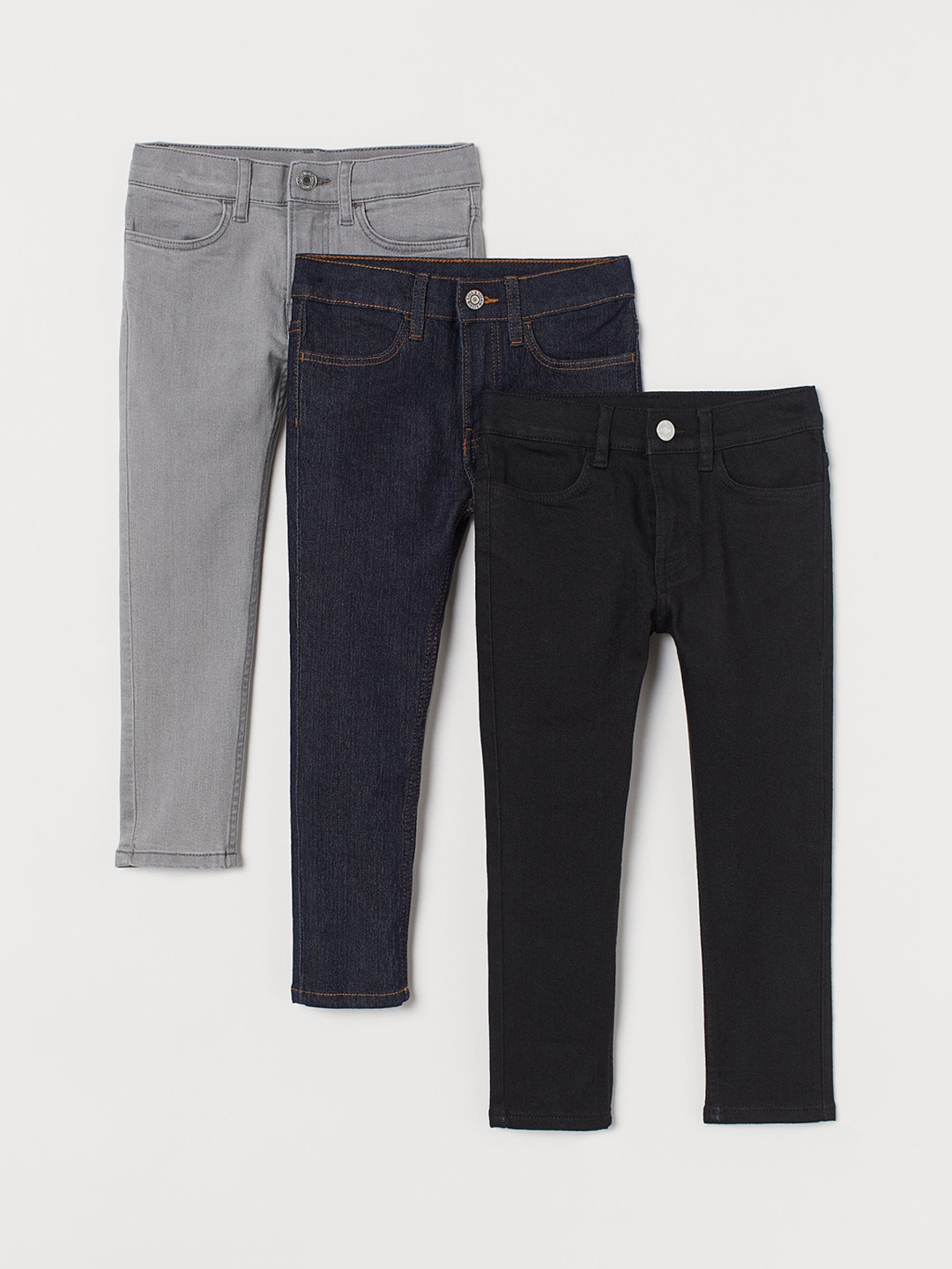 

H&M Boys 3-pack Skinny Fit Jeans, Black