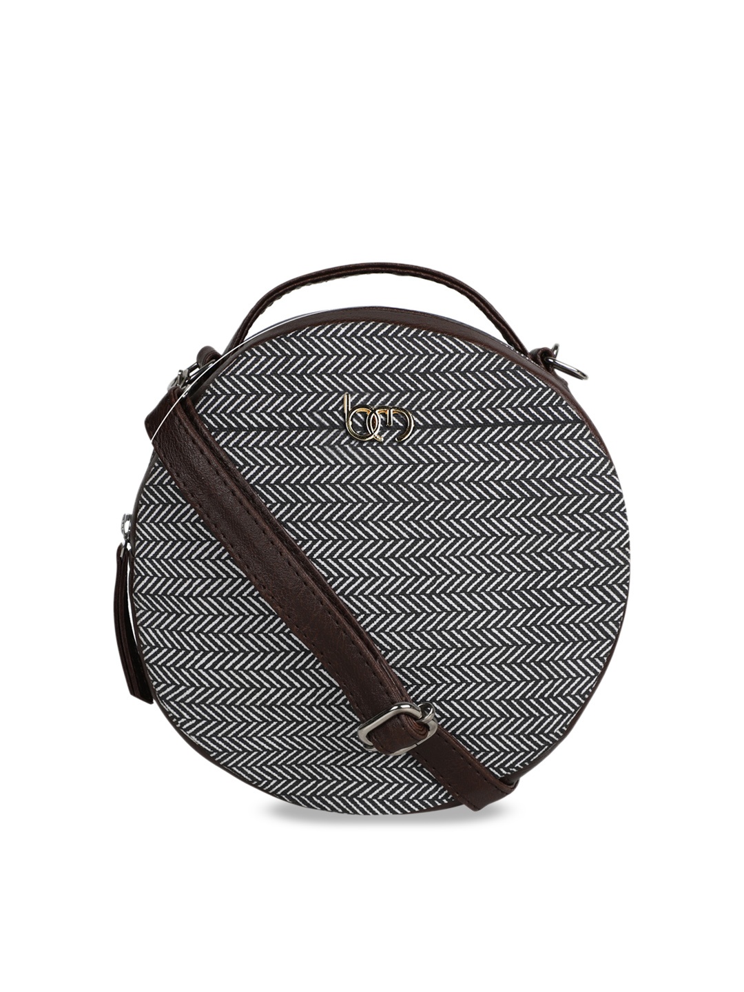 

Bagsy Malone Brown & Grey Printed Sling Bag