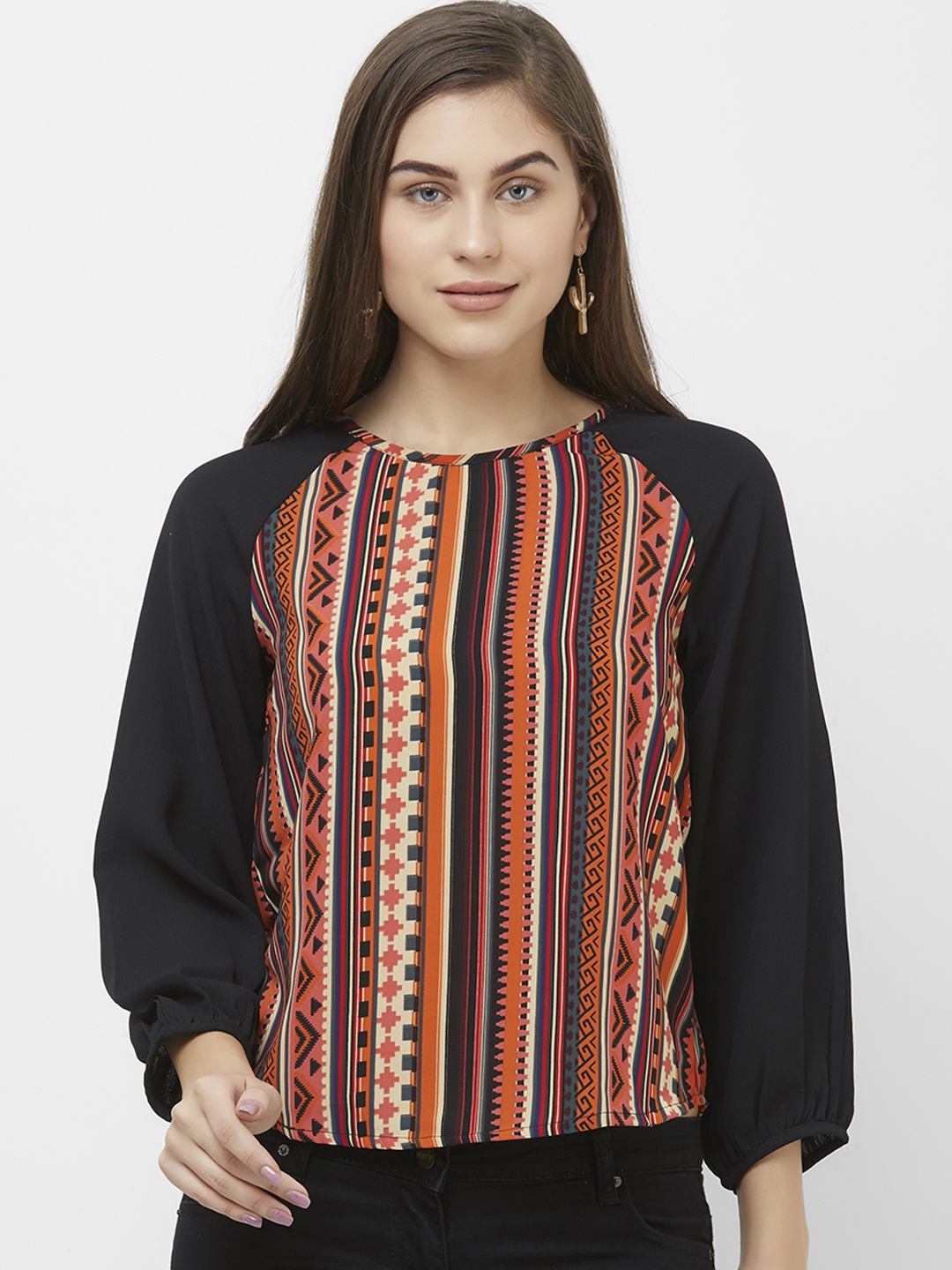 

109F Women Multicoloured Printed Top, Multi