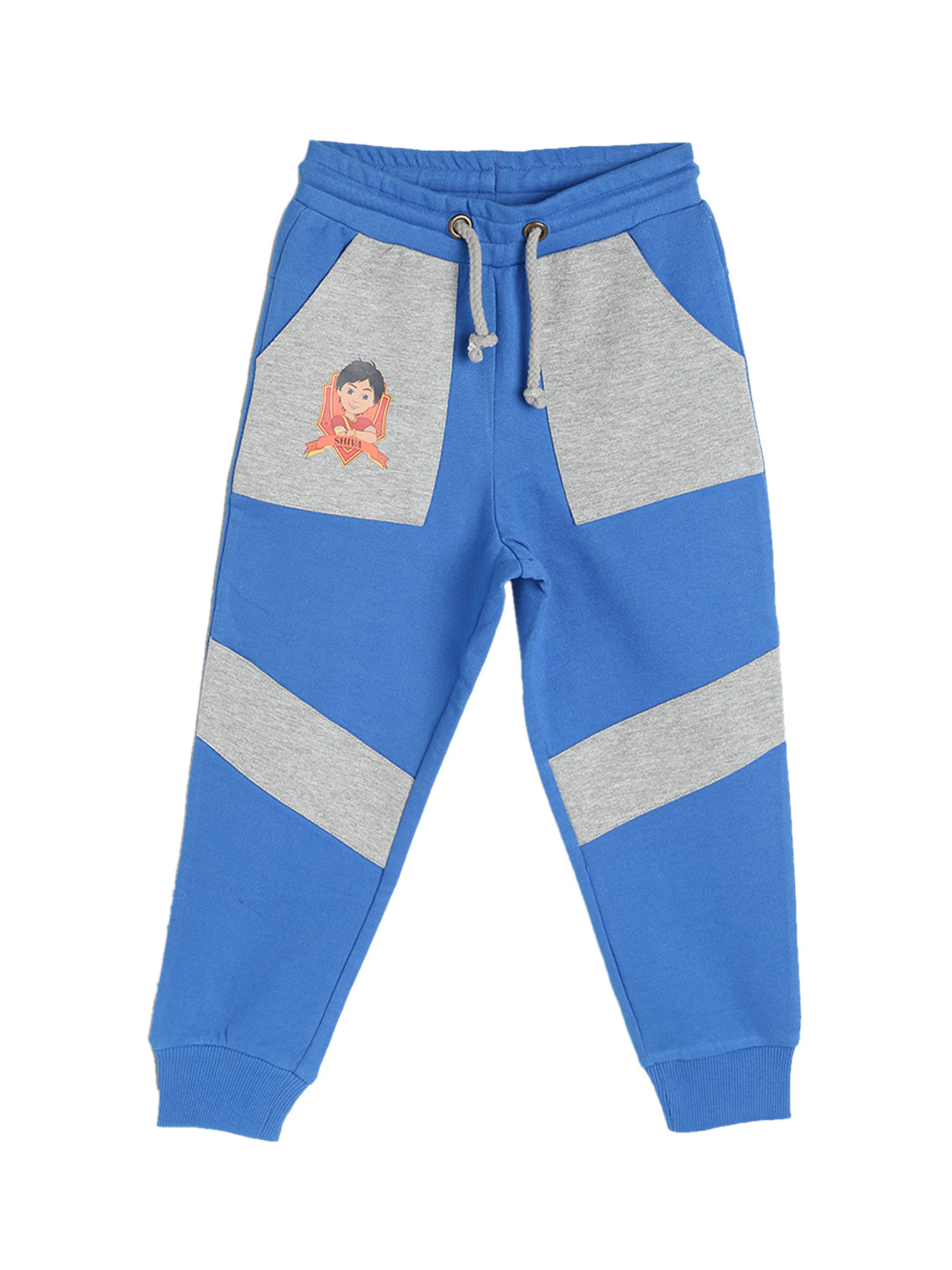 

toothless Boys Blue & Grey Colourblocked Shiva Joggers
