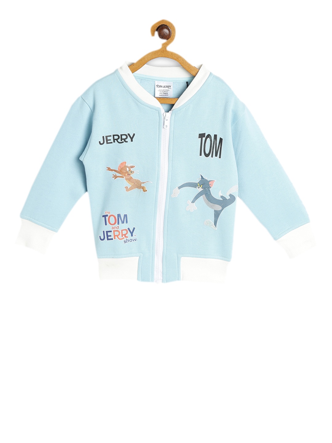 

toothless Boys Blue Tom & Jerry Printed Bomber Jacket