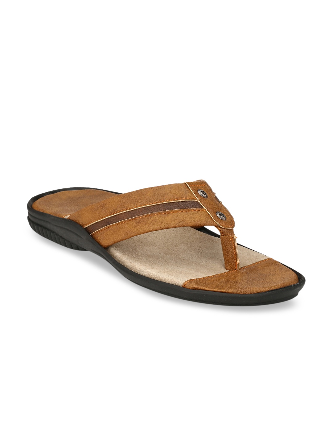 Azzaro Black Men Khaki Comfort Sandals