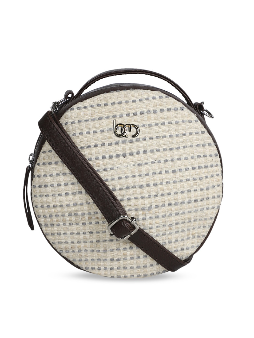 

Bagsy Malone Beige Self Design Sling Bag