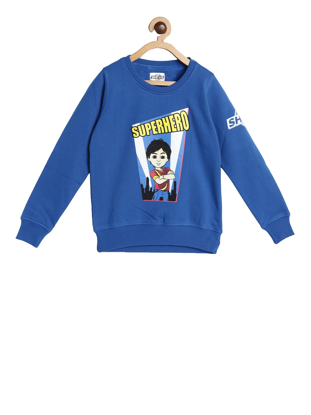 

Shiva Boys Blue Printed Sweatshirt
