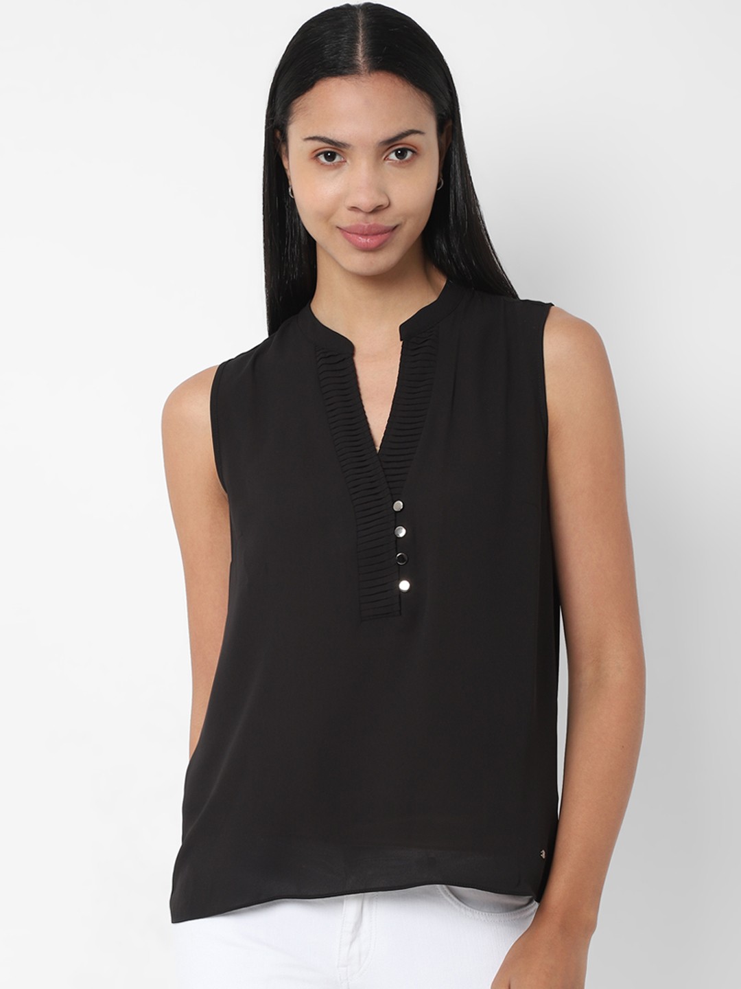 

Allen Solly Woman Women Black Solid Top