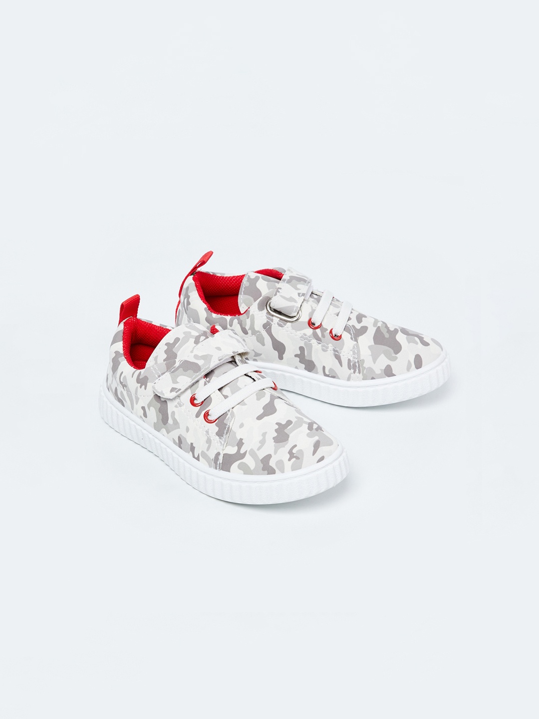 

Fame Forever by Lifestyle Boys Grey & Off-White Printed Slip-On Sneakers