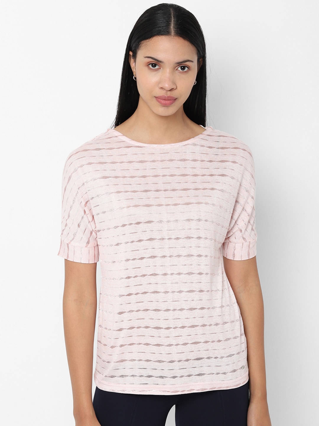 

Allen Solly Woman Pink Self Design Top