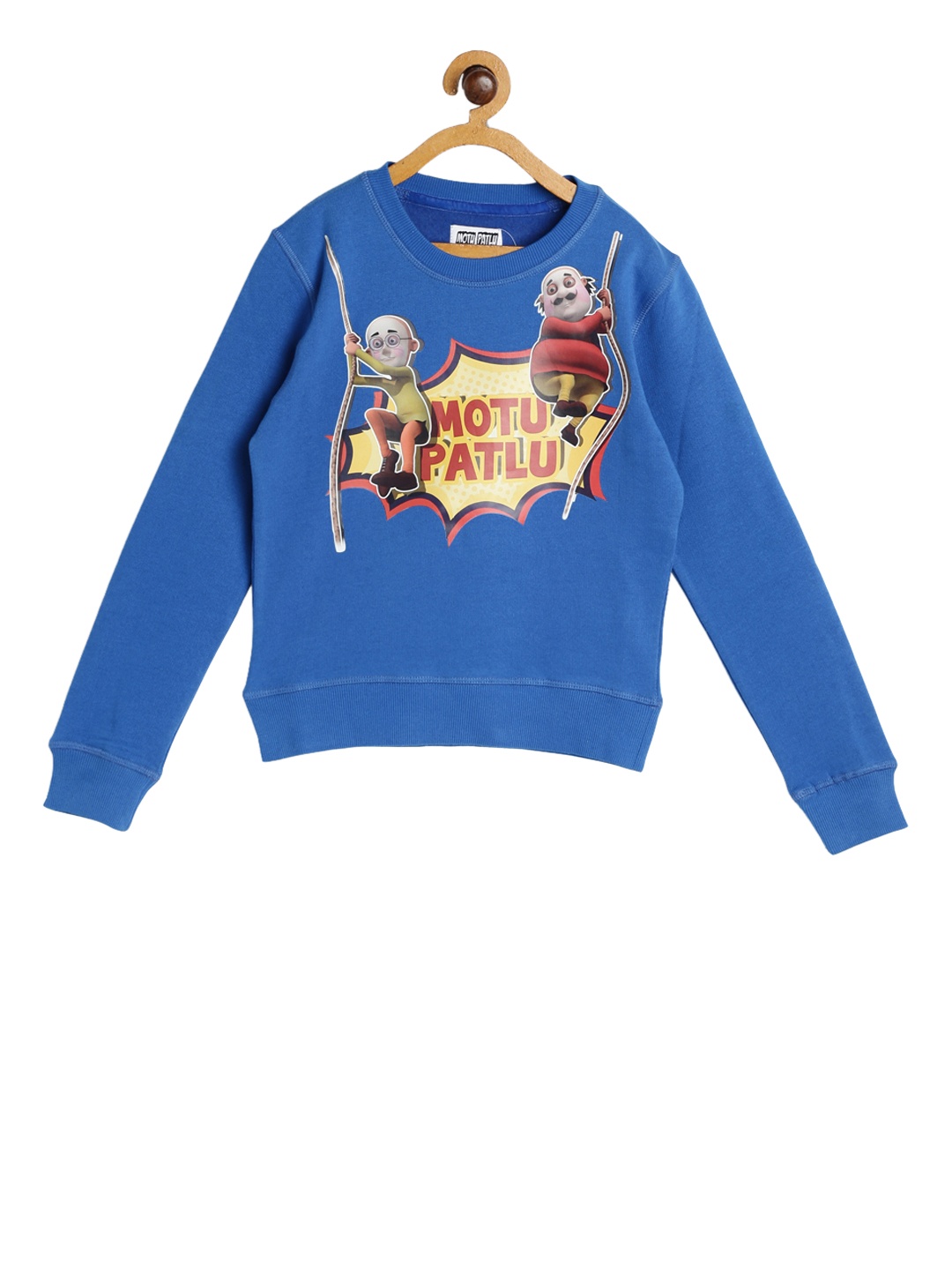 

Motu Patlu Boys Blue & Red Printed Sweatshirt