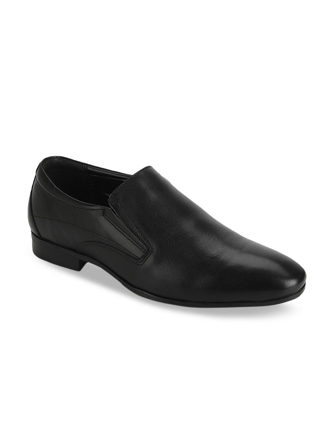 

Red Tape Men Black Solid Formal Leather Slip ons