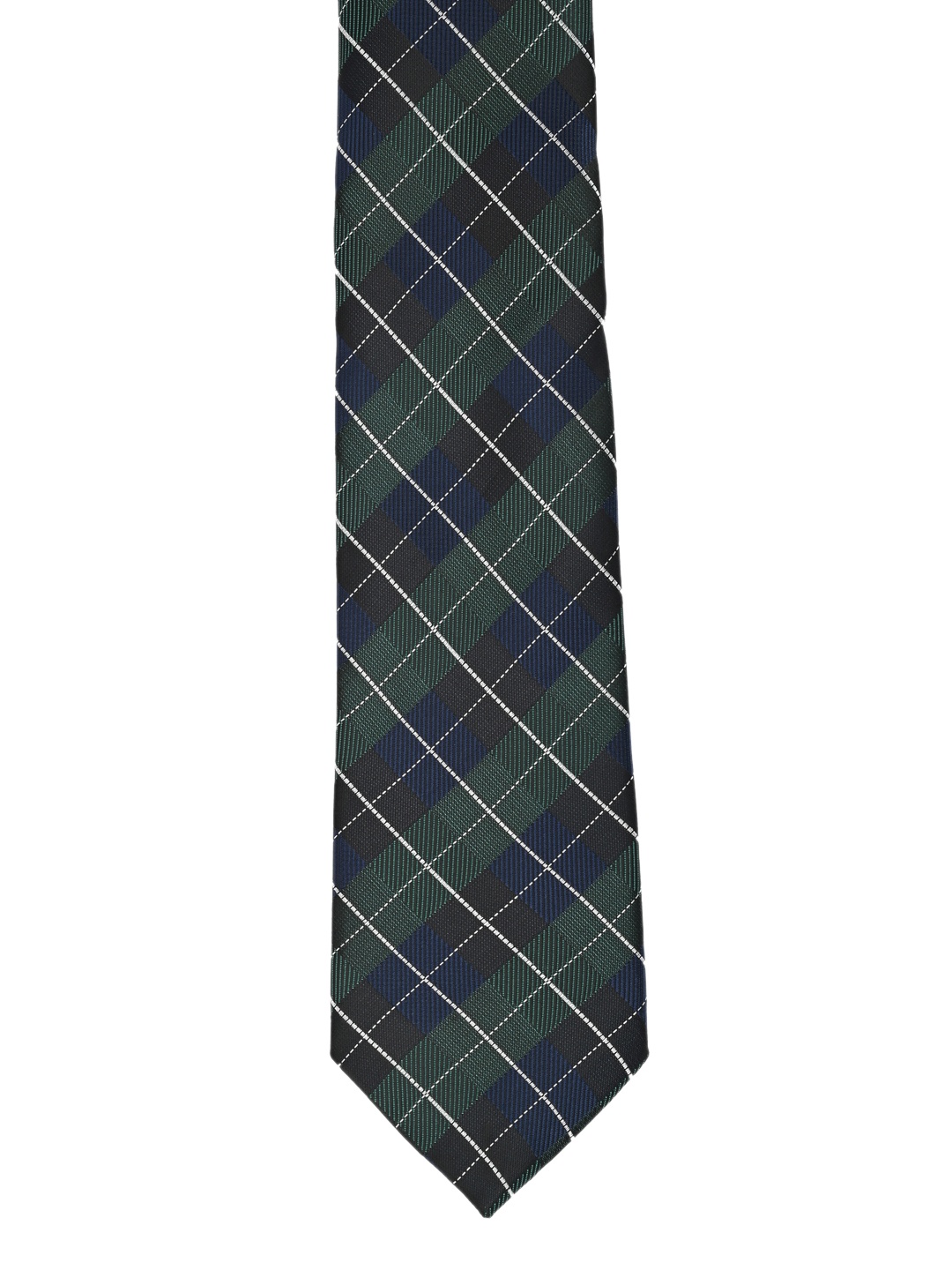 

Calvadoss Green & Blue Checked Broad Tie