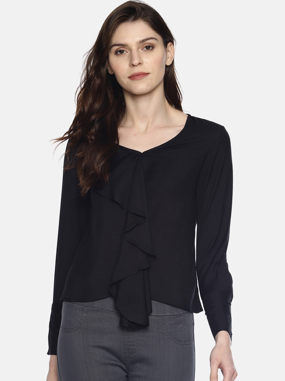 

AARA Women Black Solid Top