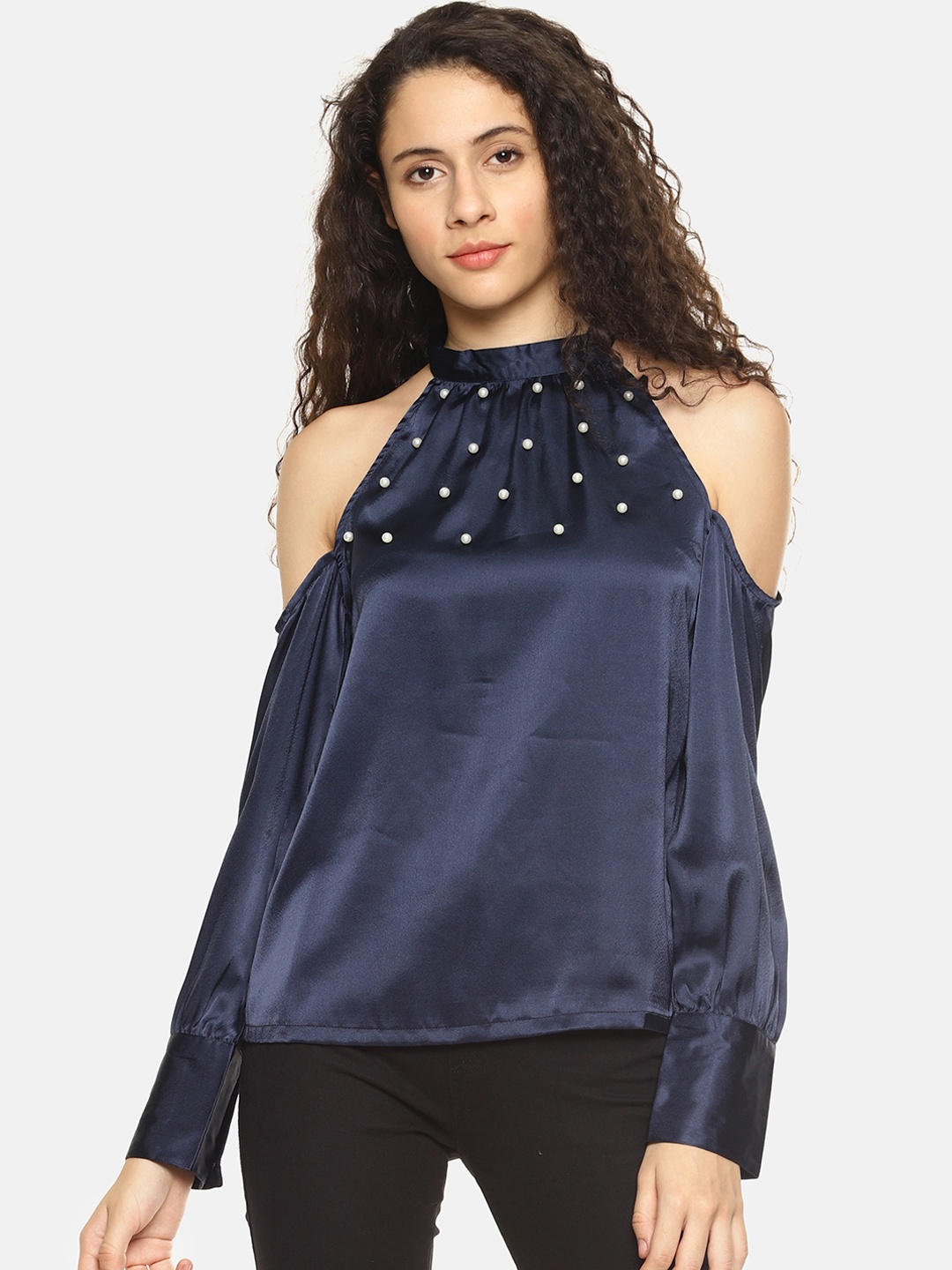 

AARA Women Blue Embellished Top