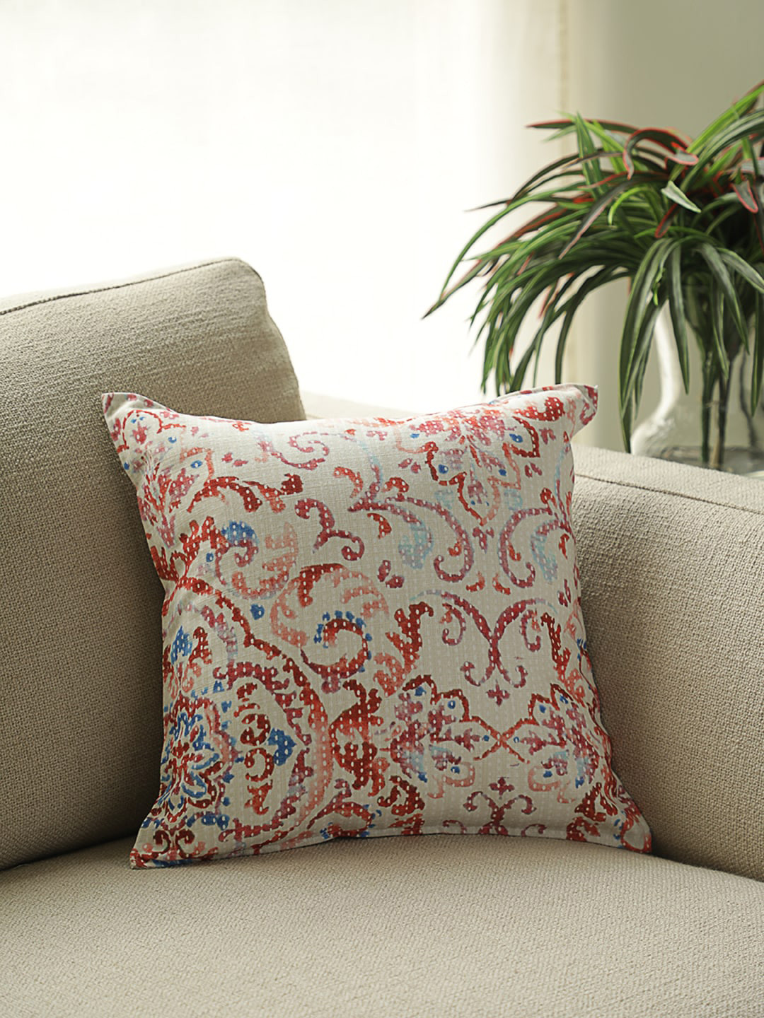 

BLUE BOAT Multicoloured Set of Single Floral Square Cushion Covers, Multi