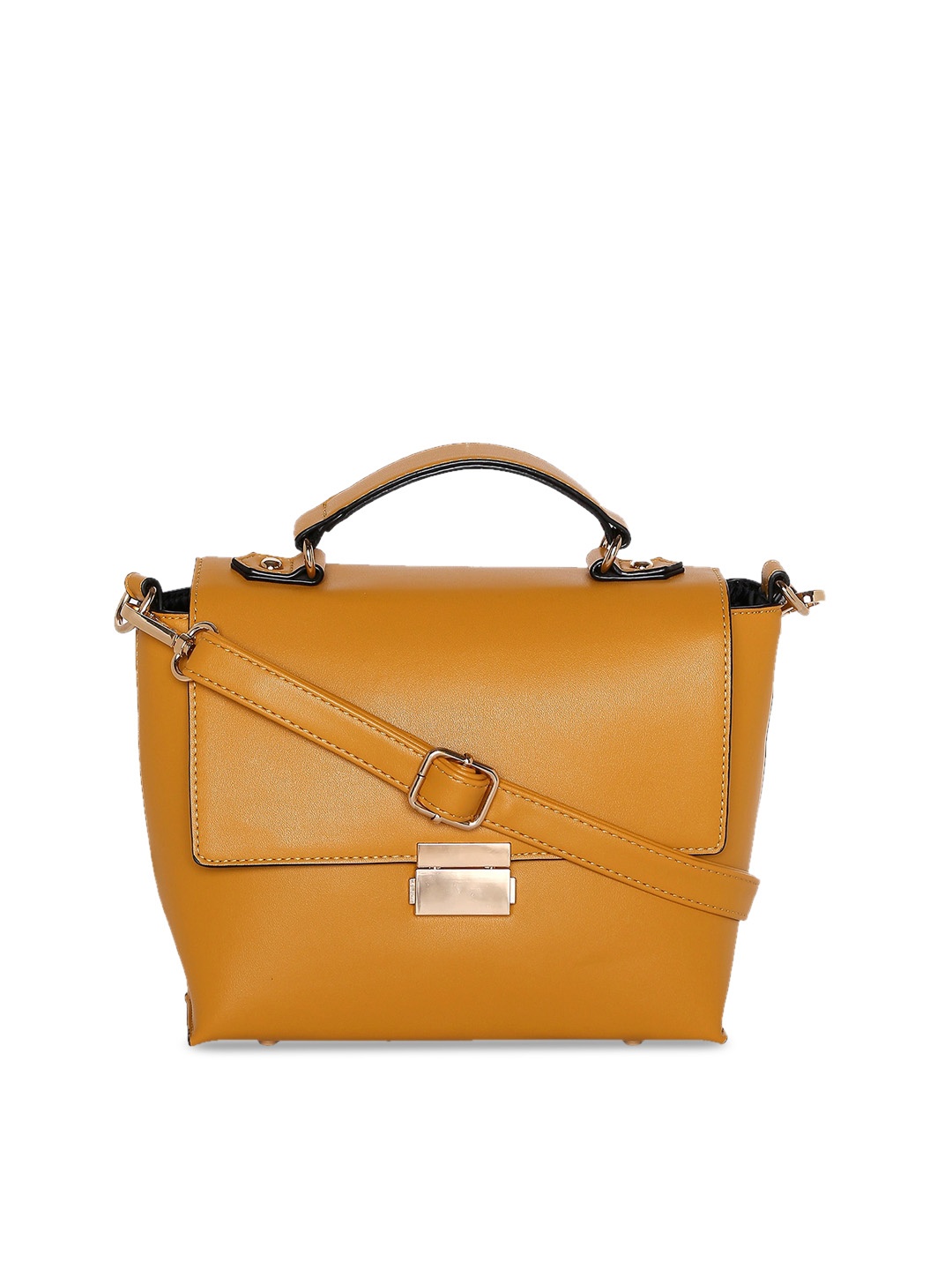 

Forever Glam by Pantaloons Women Sling Bag With Buckle, Mustard