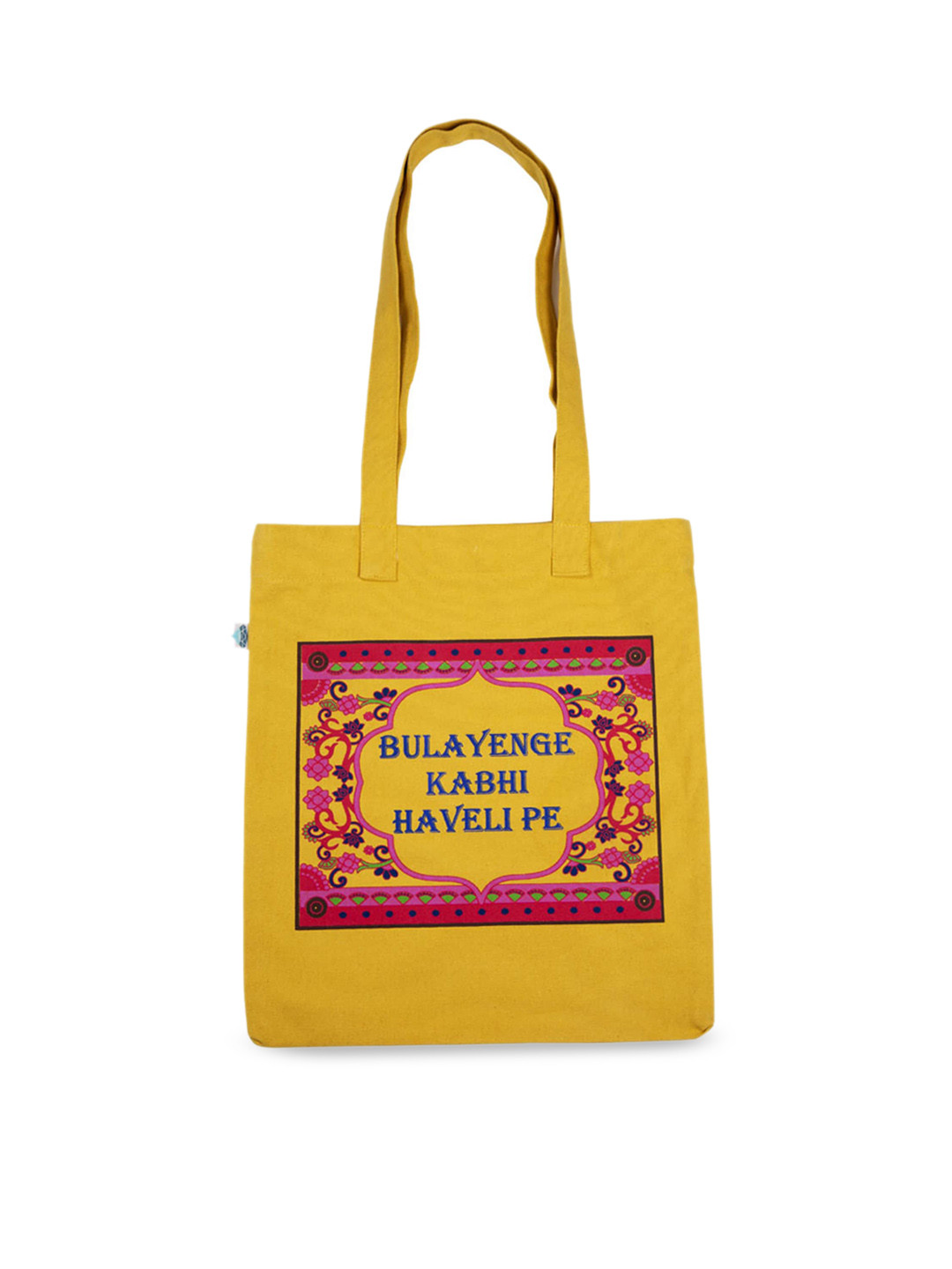

Voylla Yellow Printed Tote Bag