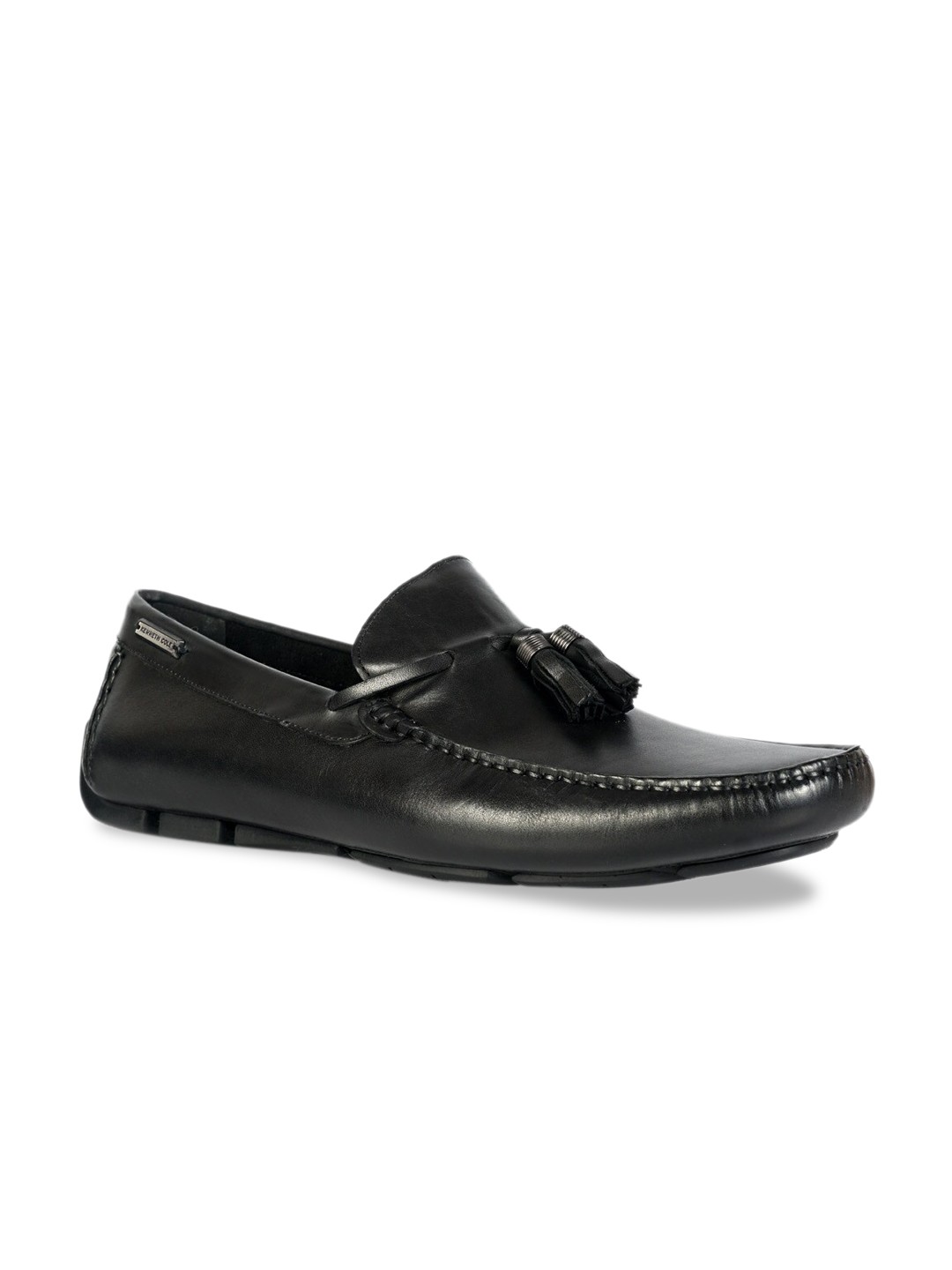 

Kenneth Cole Men Black Solid Leather Formal Driving Shoes